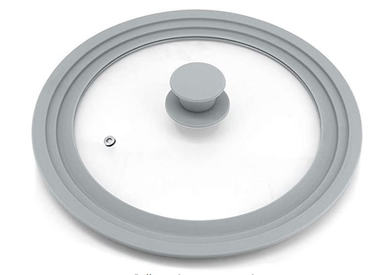 Glass and silicone pot lid